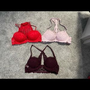 Victoria Secret Pink Padded Bralettes